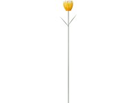 Tulipán leszúrható kerti dekoráció vas sárga 70 cm x   5,5 cm