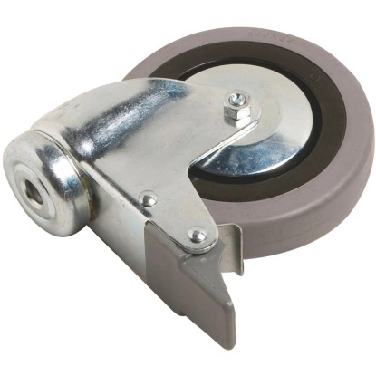 Önbeálló készülékgörgő hátsó lyukkal, átmérő: 100 mm, 55 kg