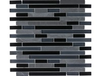 Black Line üveg és pala mozaiklap 30 x 30 cm Black Line üveg és pala mozaiklap 30 x 30 cm