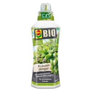 Compo Bio Fűszernövény Trágya, 500ml-es flakon aromás fűszernövényekhez.