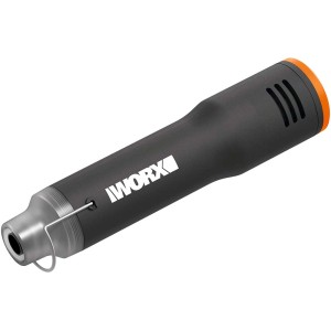 Worx MakerX 20 V akkus hőlégfúvó WX743.9, mini hőlégfúvó precíziós fúvókával és állvánnyal.