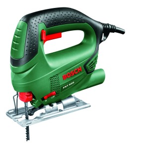 Bosch PST 650 szúrófűrész: Zöld elektromos szerszám precíz vágásokhoz fában, fémben és műanyagban.