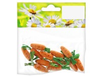 Dekor sárgarépa-készlet fa 12 darab narancssárga-zöld