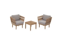 Trons balkon szett 3 darabos FSC akácfa fonott