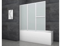 Aurlane Comfort kádparaván 145,4 cm x 140 cm fehér 3 szárnyú