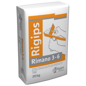 Rigips Rimano 3-6 gipszvakolat, 20 kg-os zsák. Belső vakolat.