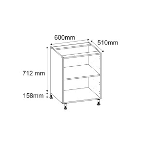 Alsó szekrény 60 cm matt fehér