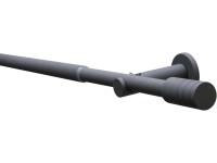 Gardinia Elba hengeres karniskészlet 1 pályás 16/19 mm kőszürke