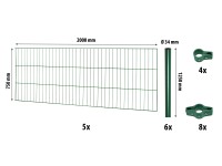 Egyrudas hálós kerítéspanel készlet Classic zöld 75 cm x 1000 cm Egyrudas hálós kerítéspanel készlet Classic zöld 75 cm x 1000 cm