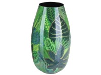 A.H.G. Flora váza fém levélmintás arany tükröződések 15 cm x 28 cm zöld A.H.G. Flora váza fém levélmintás arany tükröződések 15 cm x 28 cm zöld