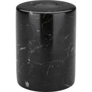 Fekete márvány mécsestartó Midnight Mystery, 8 cm magas, hangulatos világításhoz.