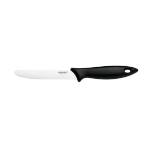 Fiskars konyhakés recés éllel és fekete nyéllel.
