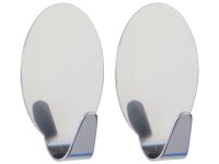 Wenko fényes rozsdamentes maxi akasztó, 2 db-os készlet