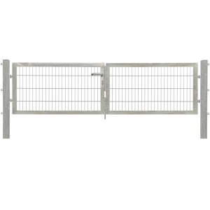 Kétszárnyú kapu Premium kétrudas panelkitöltés horganyzott 80 cm x 300 cm