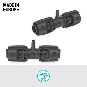 Gardena T-idom Micro-Drip-Systemhez, átmenet 13 mm-ről 4,6 mm-re, 5 darab.