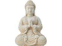 Buddha dekorfigura ülő műgyanta 24,5 cm x 19,5 cm x 36 cm szürke