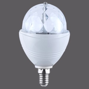 LED diszkó izzó, 3W, E14 foglalat, RGB színekben a parti hangulathoz.