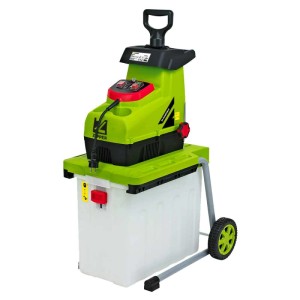 Zipper elektromos kerti aprító ZI-GHAS2800 gyűjtőkosárral és kerekekkel, max. 44 mm ágátmérő.