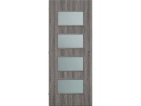Beltéri ajtólap jobbos Szürke tölgy Merano üvegezéssel 90 cm x 210 cm
