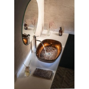 Sapho BEAUTY KVAORE üvegmosdó 54 cm x 39,5 cm réz