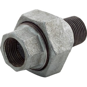 Temperöntvény fitting 30,3/33,3 mm: Csatlakozó belső és külső menettel horganyzott csövekhez.