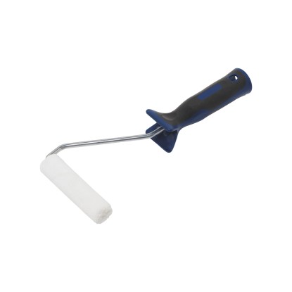 LUX-TOOLS filc festőhenger nyéllel lakkokhoz kétkomponensű fekete-kék 10 cm