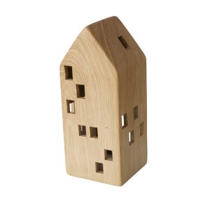 Boltze Home Hans teamécsatartó 3 db-os szett, barna, ház formájú kivágott mintával.