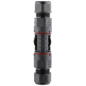 Vízálló csatlakozó IP68, 3 x 1,0-2,5 mm², biztonságos kültéri kábelcsatlakozásokhoz.