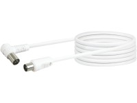 Schwaiger csatlakozókábel 90°-os derékszögű csatlakozódugó fehér 5 m Schwaiger csatlakozókábel 90°-os derékszögű csatlakozódugó fehér 5 m