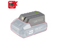 LUX USB-akkumulátor-adapter zseblámpával 20 V LUX USB-akkumulátor-adapter zseblámpával 20 V