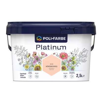 Poli - Farbe Platinum beltéri falfesték diszperziós Körömvirág matt 2,5 l