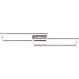 Modern, applikációval vezérelhető Lolasmart-Maxi LED mennyezeti lámpa acélból, 110,5x26 cm, okos világításhoz.