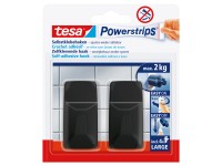 tesa Powesrtrips nyom nélkül eltávolítható nagy akasztó négyszögletes fekete tesa Powesrtrips nyom nélkül eltávolítható nagy akasztó négyszögletes fekete