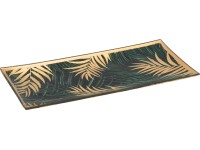 Dark Wonder üvegtál 0,5 cm x 10 cm x 21 cm fekete-arany