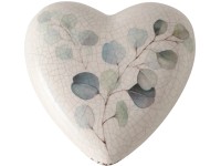 Boltze Eukana dekoráció 2-féle változatban 4 cm x 12 cm x 12 cm fehér-zöld