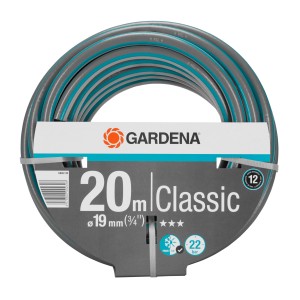Feltekert Gardena Classic kerti tömlő, 19 mm, 20 m, 22 bar-ig.