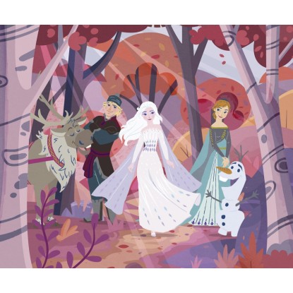 Komar nemszőtt fotótapéta Disney Frozen Forest Friendship színes