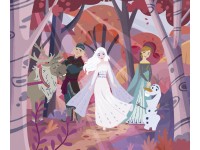 Komar nemszőtt fotótapéta Disney Frozen Forest Friendship színes