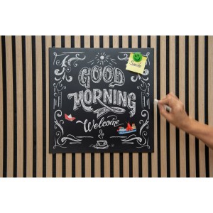 FN Acustico Letterboard, fekete porfestett, krétával írható és mágneses.