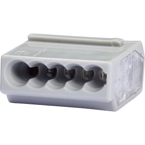 Szürke 5 pólusú csatlakozó vezetékekhez Ø 0,75-1,5 mm, 50 db-os csomag.