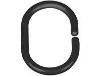 Wenko zuhanyfüggönygyűrű kicsi 12 darabos készlet fekete Wenko zuhanyfüggönygyűrű kicsi 12 darabos készlet fekete