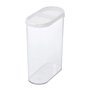 Átlátszó SmartStore Flip szárazélelmiszer-tároló, 2,4 l, élelmiszer tárolására.