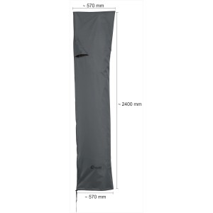 Szürke Schneider Premium védőhuzat függőernyőkhöz, Ø 400 cm-ig és 300 x 300 cm-ig.
