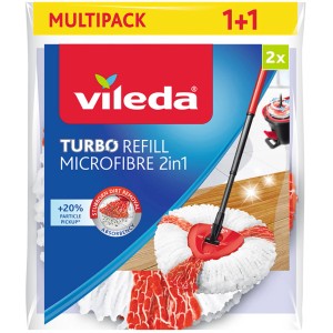Vileda Turbo 2in1 Pótfej Turbo felmosóhoz, dupla csomag, mikroszálas.