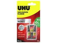 Uhu pillanatragasztó villámgyors Minis folyékony 3 x 1 g tárolódobozzal