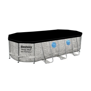 Bestway acélvázas medence szett Power Steel Swim Vista, ovális, 549x274x122 cm, fedővel.