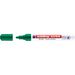 Zöld Edding filctoll, 4095-ös modell, levett kupakkal.