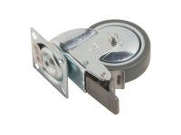 Önbeálló készülékgörgő lemezzel, leállítóval és siklócsapággyal, 75 mm, 50 kg Önbeálló készülékgörgő lemezzel, leállítóval és siklócsapággyal, 75 mm, 50 kg