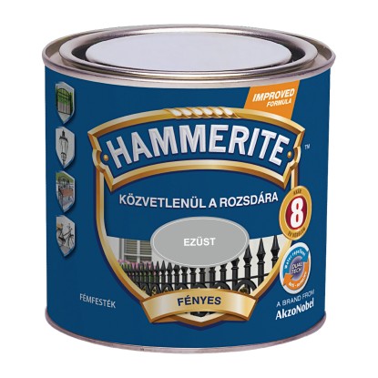 Hammerite fémfesték közvetlenül a rozsdára  fényes ezüst 0,25 l