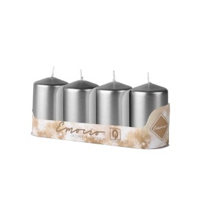 Emocio adventi hengergyertya 4 db 40 mm x 80 metal ezüst